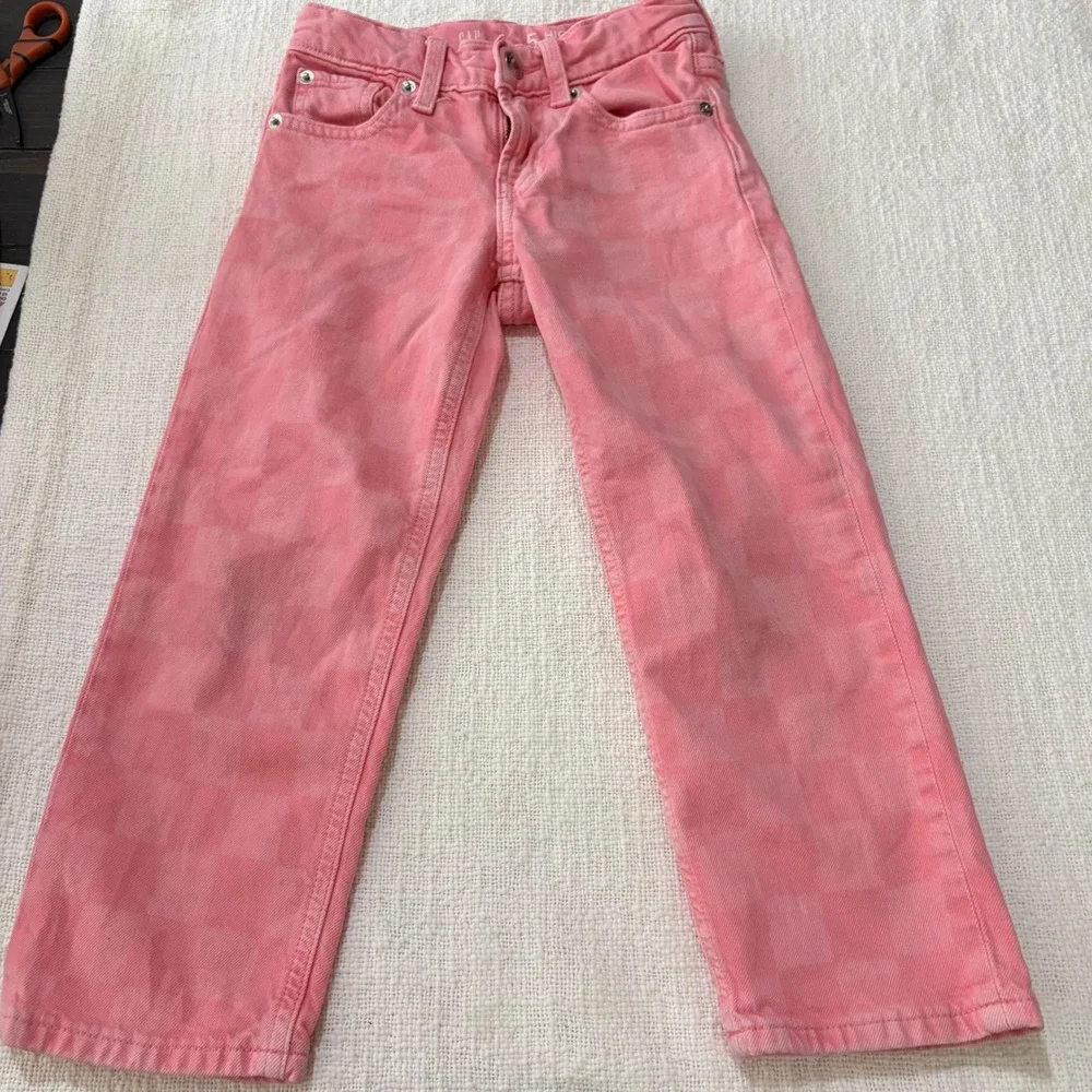Gap Kids Girls Bundle 5pc Hoodie Sequin Tees Dress Checkered Pants Sz 5 S